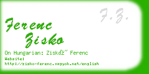 ferenc zisko business card
